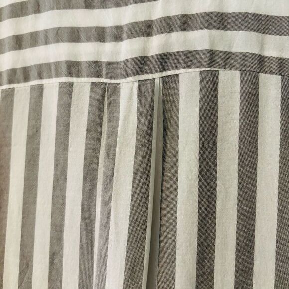 Jones New York XL grey & white stripe long tunic pockets side vents beachy - Picture 5 of 12